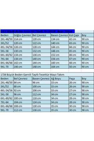 1727 Büyük Beden Uzun Kol Taytlı Tesettür Mayo Takım - Karışık Desen - 2