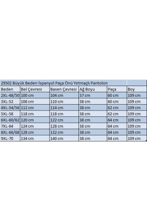 29502 Büyük Beden İspanyol Paça Önü Yırtmaçlı Pantolon -Bordo - 2