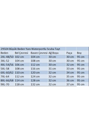 29504 Büyük Beden Yanı Waterportlu Scuba Tayt-Bordo - 2