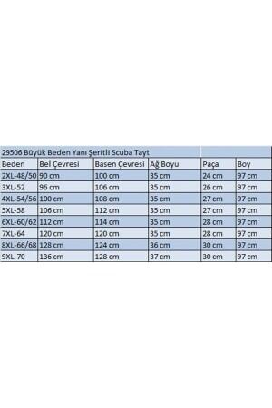 29506 Büyük Beden Yanı Şeritli Scuba Tayt - Zümrüt - 2