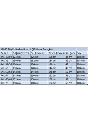 33065 Büyük Beden Bondit Çift Renk Trençkot-Nefti-Vizon - 2