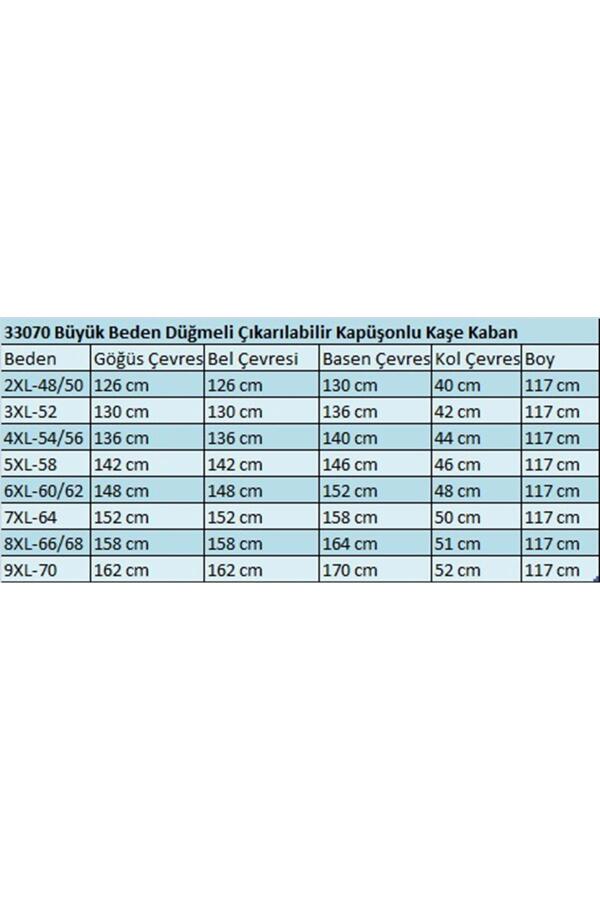 33070 Büyük Beden Düğmeli Çıkarılabilir Kapüşonlu Kaşe Kaban- Antrasit - 2