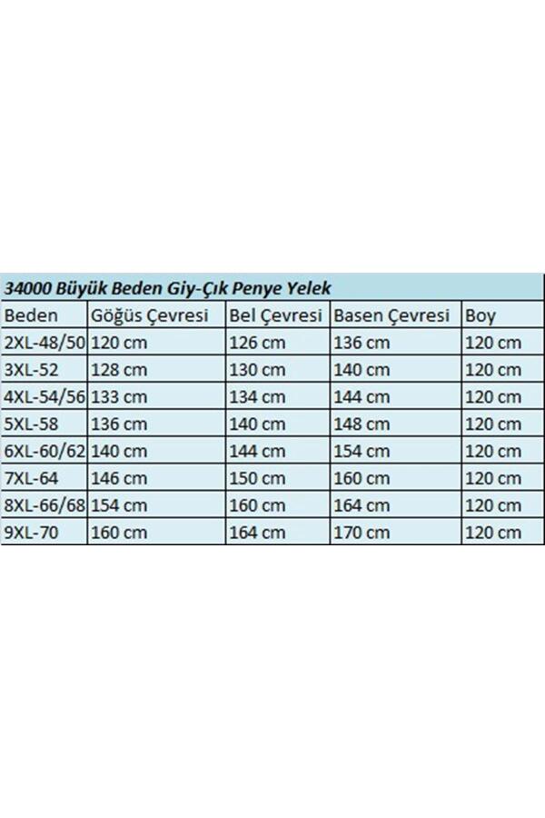 34000 Büyük Beden Penye Giy-Çık Yelek - İndigo - 2