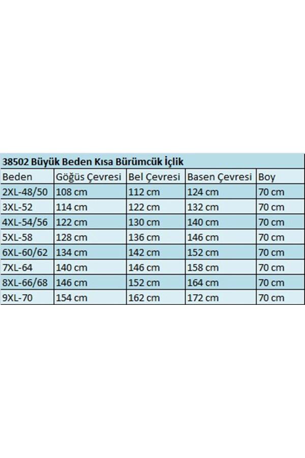 38502 Büyük Beden Kısa Bürümcük İçlik - Siyah - 2