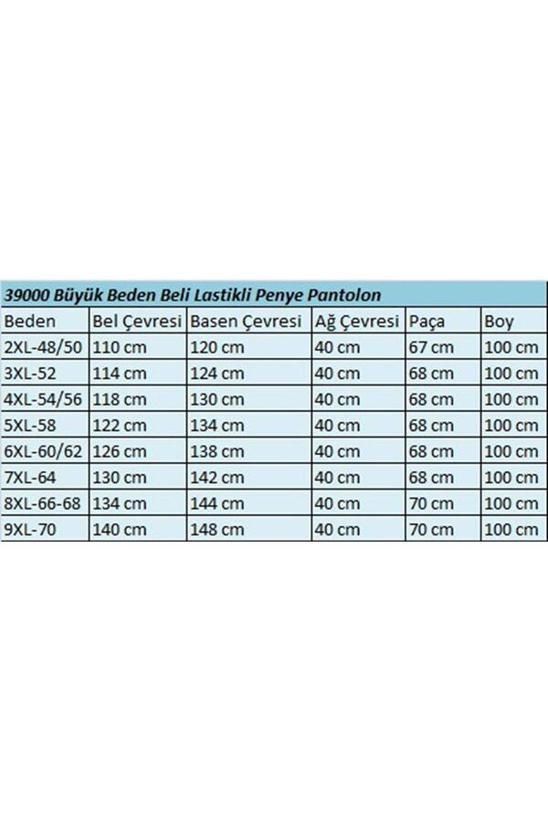 39000 Büyük Beden Yüksek Beli Lastikli Bol Paça Penye Pantolon - Mürdüm - 2