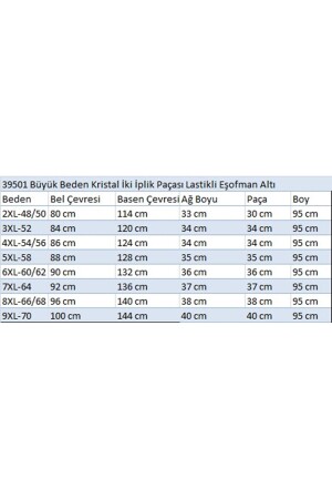 39501 Büyük Beden Kristal İki İplik Paçası Lastikli Eşofman Altı-Bordo - 2