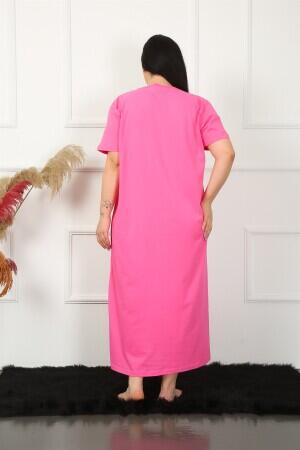 Lace Short Sleeve Fuchsia Mother Nightgown 1348 - 6