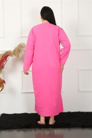 Long Sleeve Lace Fuchsia Mother Nightgown 1355 - 5