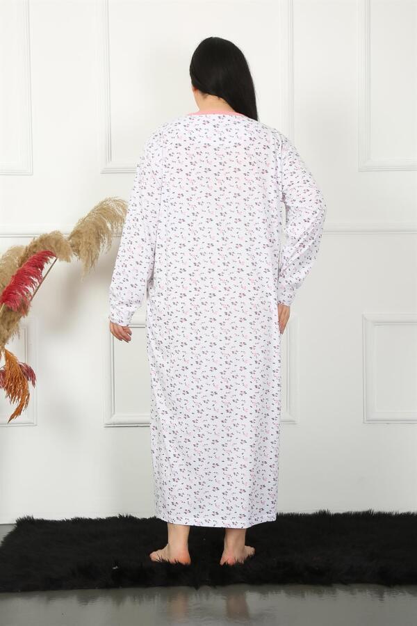 Long Sleeve White Mother Nightgown 1356 - 3