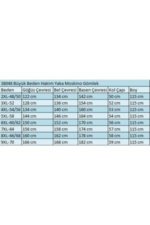 38048 Büyük Beden Hakim Yaka Moskino Gömlek -Nefti - 2