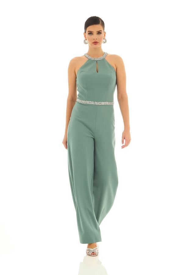 Çağla Side Stone Waist Jumpsuit - 2