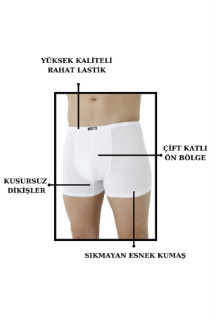 Erkek Bambu Boxer Füme İnce Bel Lastikli 5'li Paket - 11