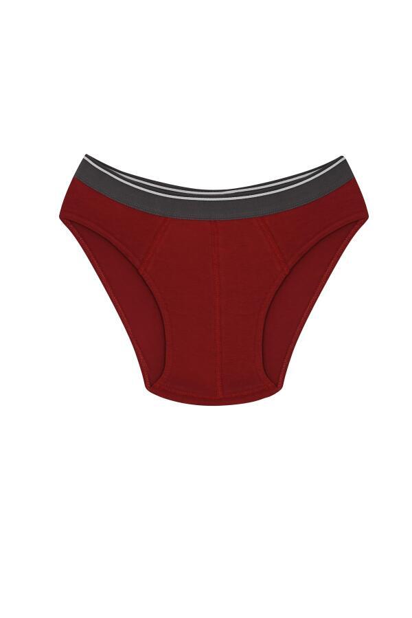 Erkek Pamuk Likralı Slip Bordo 40132 - 2