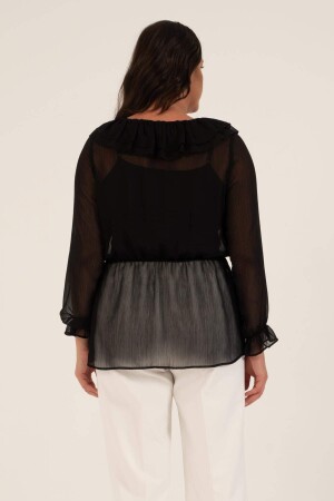 Flounce Chiffon Romantic Blouse - 5