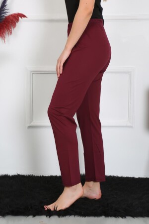 Kadın Pamuk Penye Tek Alt Pijama Bordo 27513 - 2