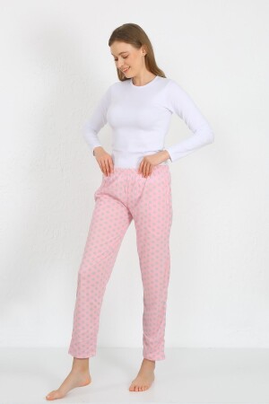 Kadın Pamuklu Cepli Tek Alt Pijama Pembe 27527 - 4