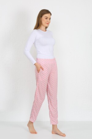 Kadın Pamuklu Cepli Tek Alt Pijama Pembe 27527 - 5