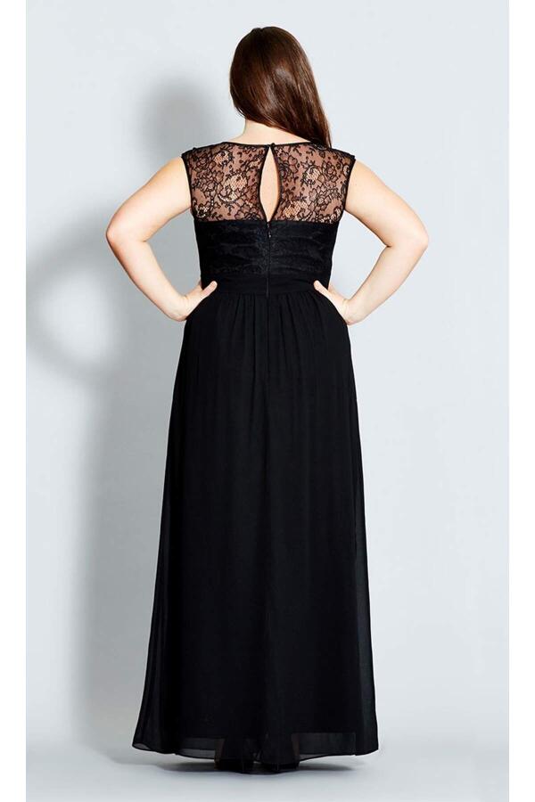 Plus Size Chiffon Sleeveless Long Evening Dress KL4009 - 2