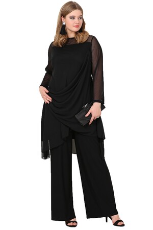 Plus Size Evening Trousers Tunic Suit KL7894 - 1