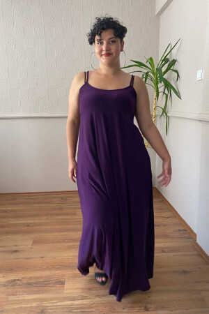 Large Size Sport Pocket Strappy Long Dress DD799 - 4