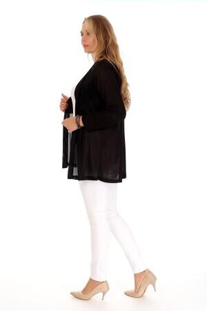 Stone Detailed Black Cardigan - 7