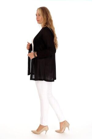 Stone Detailed Black Cardigan - 9