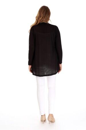 Stone Detailed Black Cardigan - 17