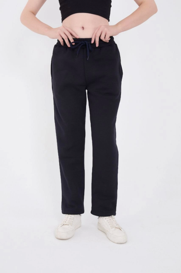 Unisex Üç İplik Basic Eşofman Pantolon - Lacivert - 4