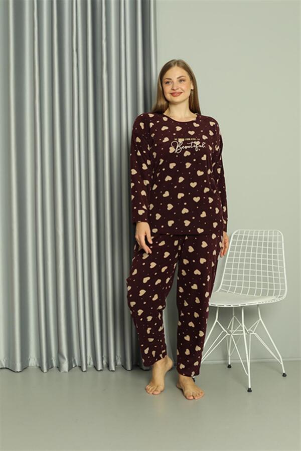 Welsoft Polar Kadın Büyük Beden Pijama Takımı 808041 - 2