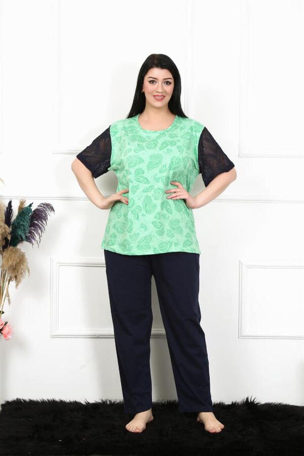 Women's 5XL-6XL-7XL-8XL Plus Size Short Sleeve Pajama Set 75004 - 7