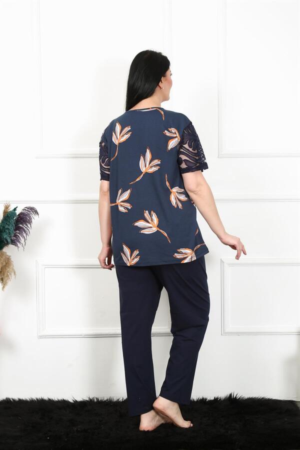 Women's 5XL-6XL-7XL-8XL Plus Size Short Sleeve Pajama Set 75005 - 8