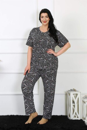 Women's 5XL-6XL-7XL-8XL Plus Size Short Sleeve Pajama Set 75011 - 1