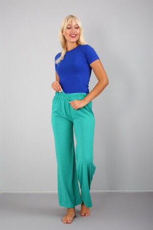 Women's Combed Cotton Wide Leg Trousers 210036 - 8