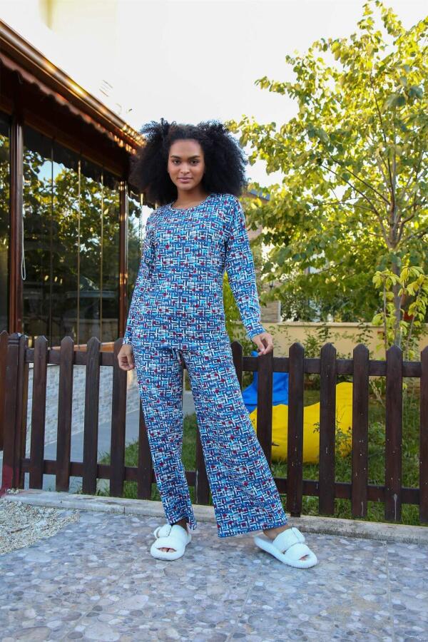 Women's Combed Cotton Wide Leg Pajama Set 4125 - 1