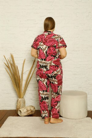 Women's Cotton Pocketed Short Sleeve Plus Size Pajama Set 202122 - 7