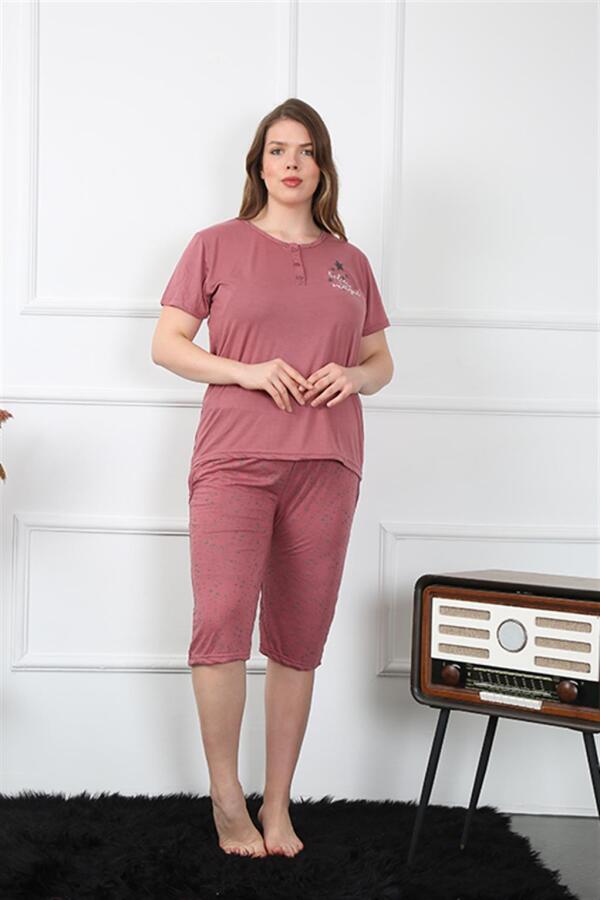 Women's Large Size Viscon Capri Pajama Set 202201 - 5