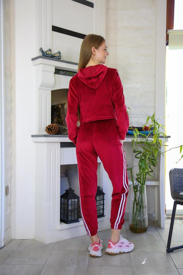 Women's Velvet Hooded Tracksuit 9058 - 9